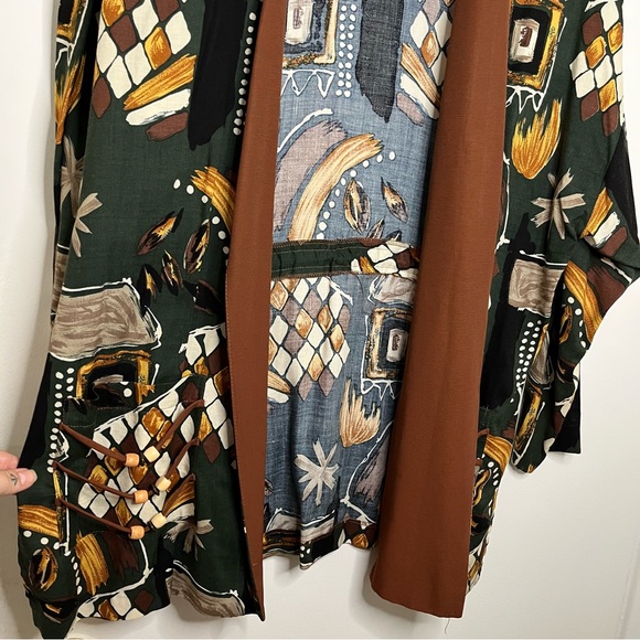 Vintage 80's Boho Funky Blazer Cardigan Jacket - Picture 7 of 15